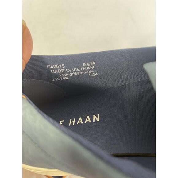 Cole Haan Nantucket Penny Shoes Mens Size 9.5M Blue Tan Nubuck Loafers New main image 7